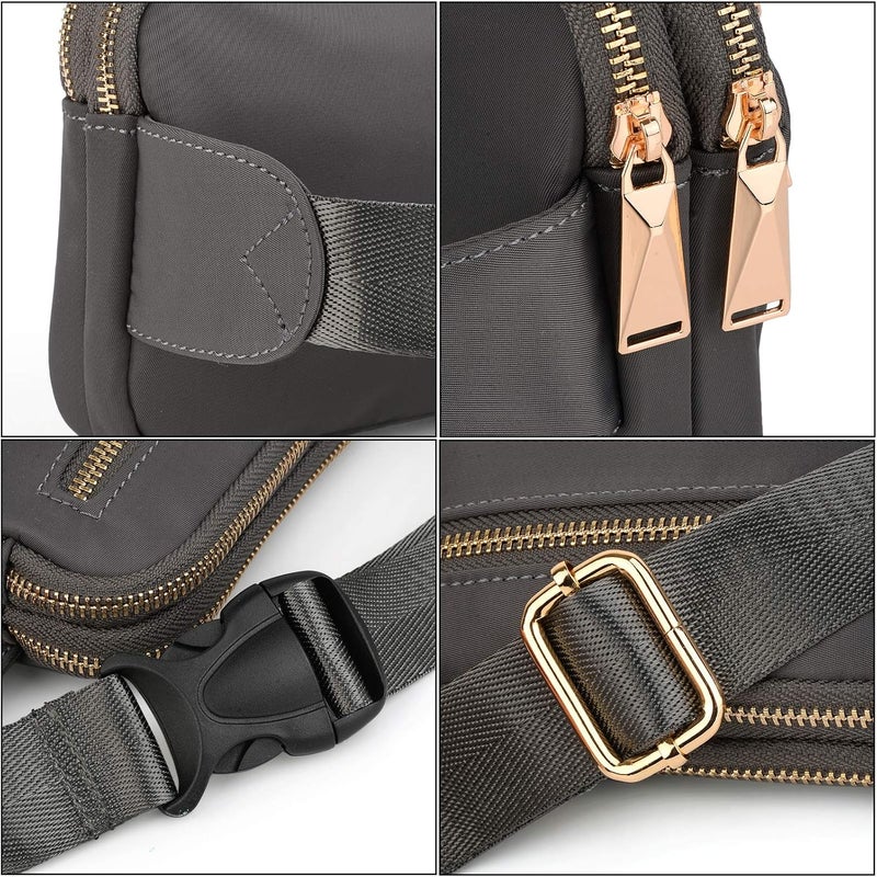 UTO Fanny Pack for Women Crossbody Trendy Fashion Belt Purse Chest Waist Hip Bumbag for Outdoor Shopping Travel Hiking - Image 4